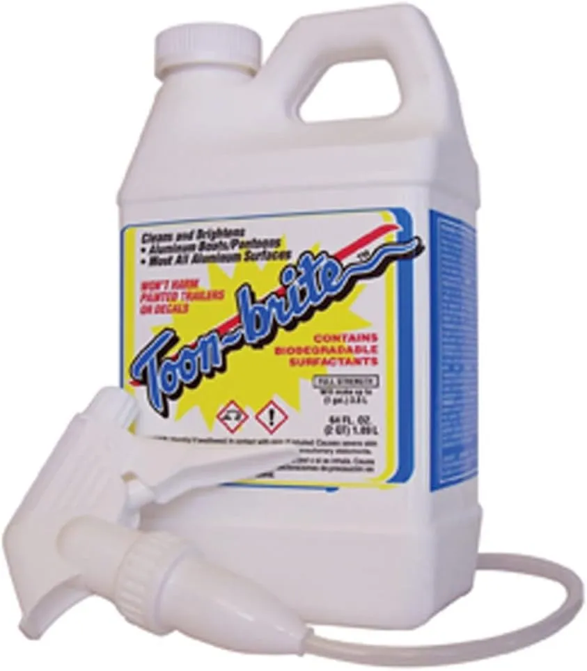 Toon-brite B1000 Aluminum Cleaner - 1/2 Gallon with Sprayer, White