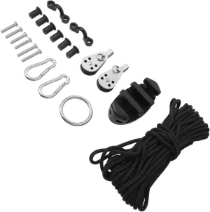 Totority 1set Canoe Anchor Trolley System Kit Nylon Rope Pulley and Eyelet Kayak Anchoring Easy Tie-Off to Docks Flush-Mounted Design for Enhanced Safety and Stability