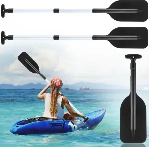 Trader 2 Pack Boat Canoe Paddles Telescoping Collapsible Oar Aluminum 21.3-41.7 in Kayak Paddles Adjustable Length for Kayak Inflatable Dinghy Water Sport Boat Accessories