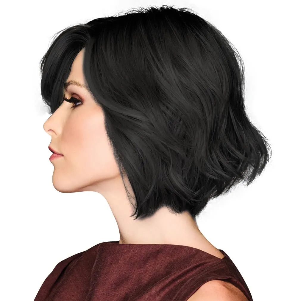 TREND ALERT Chin-Length Full Volume Bob Boy Cut Wig, Designer Series by Hairuwear, Average Cap Size, GF1-2 Double Espresso