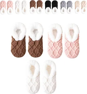 Truecups Fleece Socks Fleece-Lined Non-Slip Thermal Socks,Truecups Thermal Slipper Socks