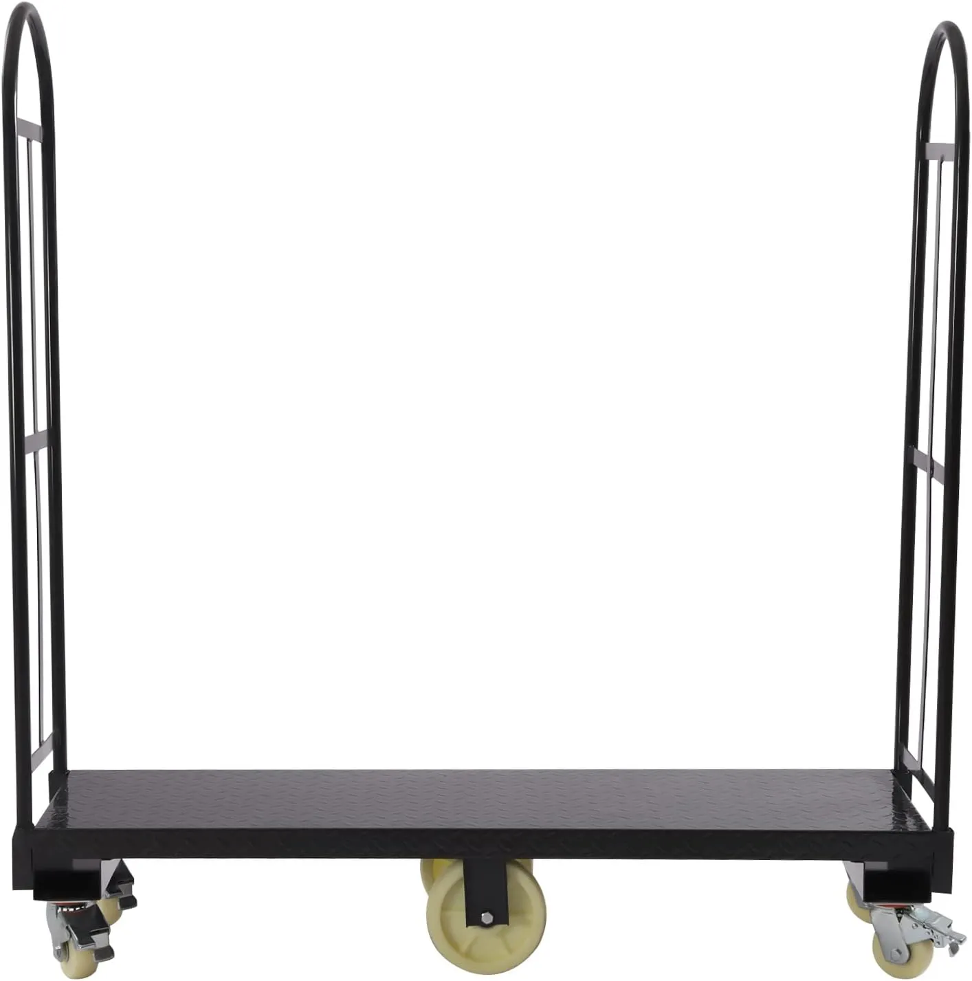 U-Boat Utility Cart Platform, Steel Dolly Industrial Transporting Hand Truck 60.5"x15.7"x52.2" 2000LBS Heavy Duty Dolly Cart with Six Wheel