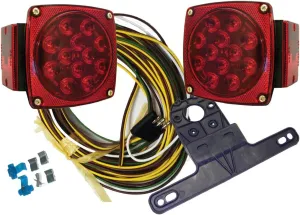 Universal LED Submersible/Marine & Boat Trailer Light Kit for Under 80" Trailers