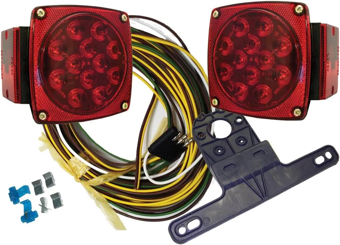 Universal LED Submersible/Marine & Boat Trailer Light Kit for Under 80" Trailers