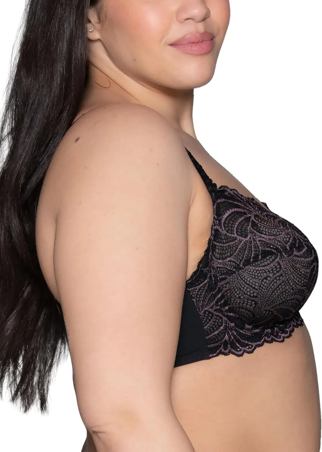 Vanity Fair Women's Beautiful Indulgence Lace Bra with Underwire, Non Padded Cups for Natural Shape, Sizes 32C-40G