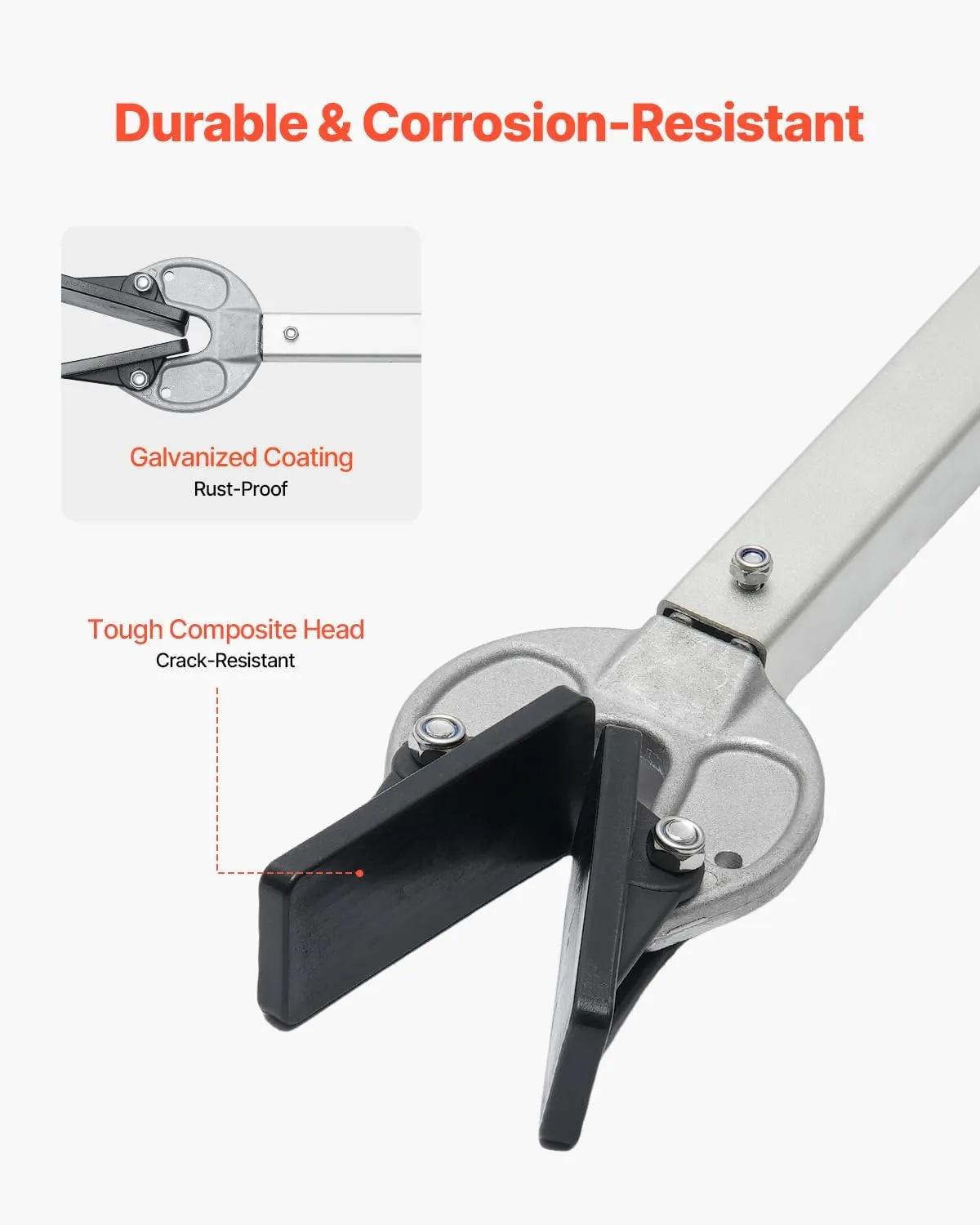 VEVOR Transom Saver, 23" to 62.2" Adjustable Boat Transom Saver, Corrosion-Resistant Easy-to-Install Transom Savers for Outboard Motor, Fit for Roller & Trailer