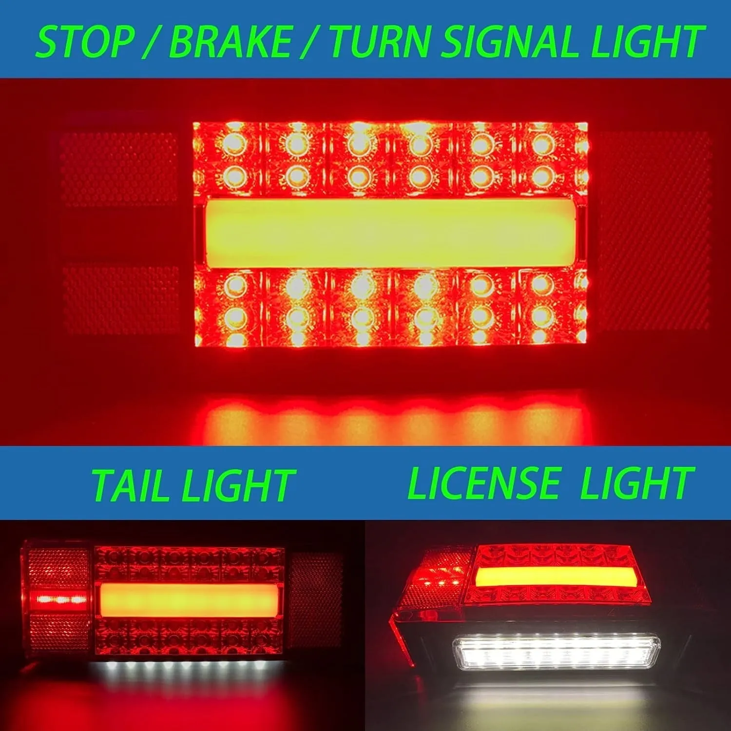 VINAUO Trailer Lights,Boat Trailer Lights,Trailer Lights Kit,Led Trailer Lights Kit,IP68 Waterproof Submersible,DOT Approval