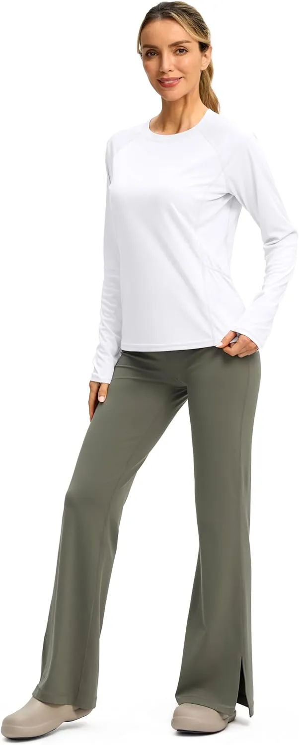 Viodia Rash Guard for Women UPF 50  SPF UV Long Sleeve Shirts Sun Protection Dri Fit Hiking Swim Shirt with Pockets