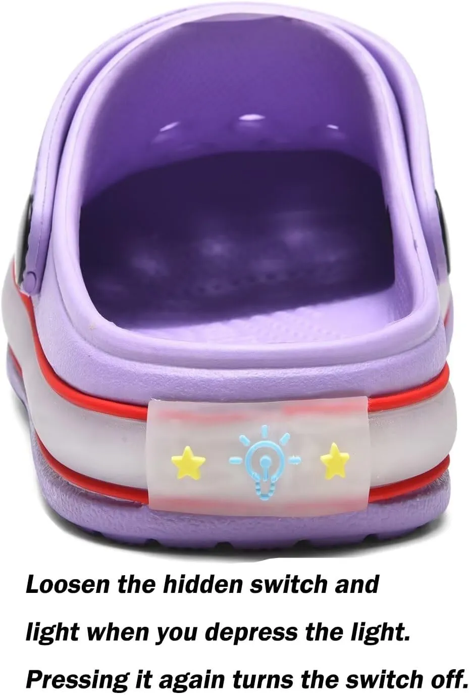 VIYEAR Toddler Light Up Sandals - Boy's & Girl's Garden & Beach Clogs - Indoor & Outdoor Slipper