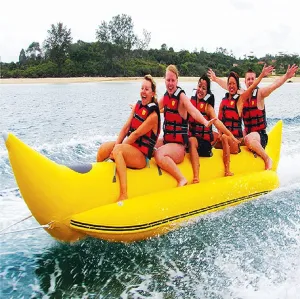 Water Surfing Banana Boat, Ski Floating Kayak, Inflatable Flying Fish, Inflatable Amusement Park Equipment, Adult and Children Water Toys PVC Inflatable Floating Spacecraft