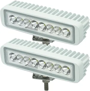 Waterproof Led Boat Lights, 7inch 2 Pcs 80W 8000LMS Combo Beam Spreader and Deck Marine Light, 12/24V