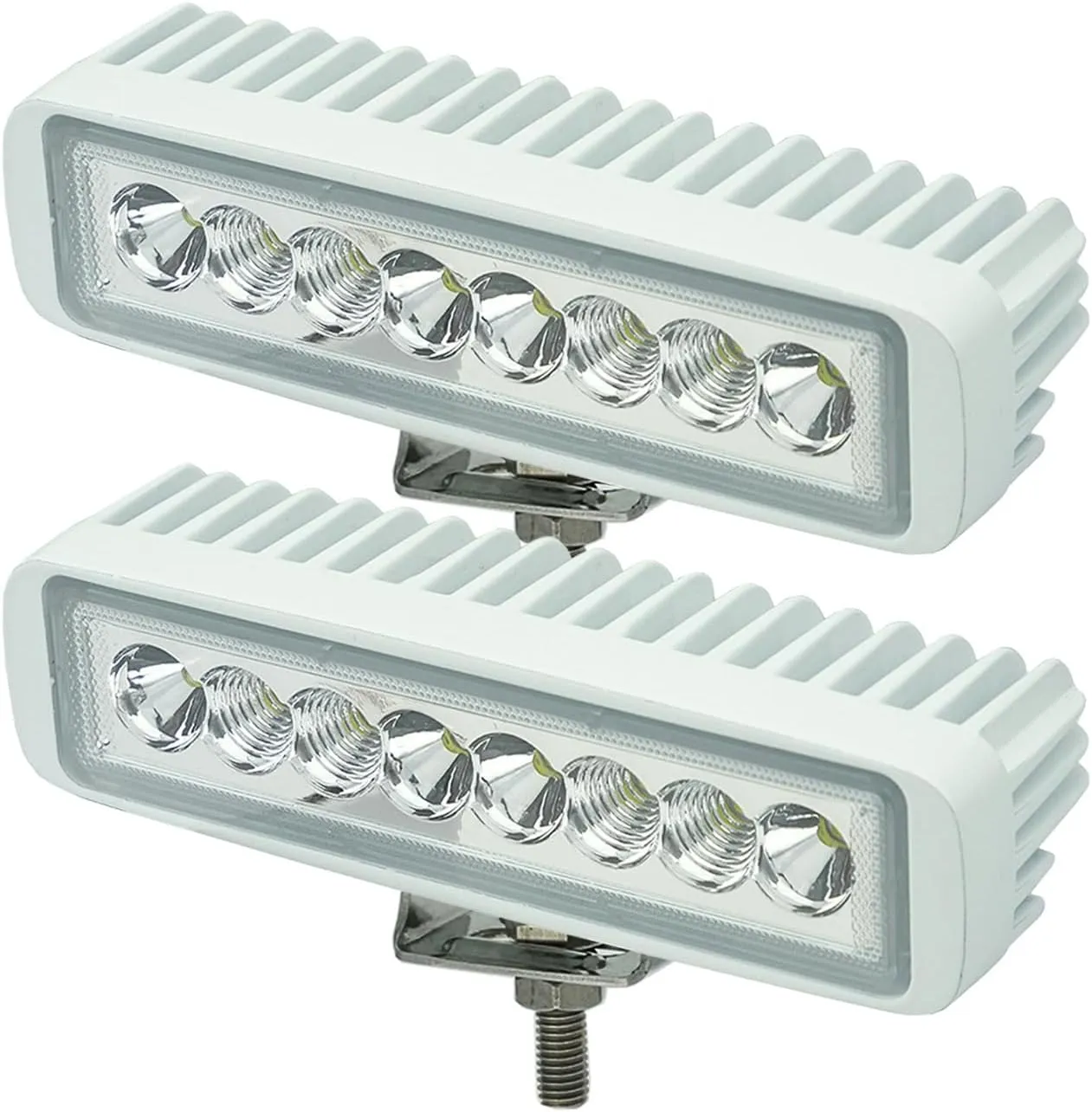 Waterproof Led Boat Lights, 7inch 2 Pcs 80W 8000LMS Combo Beam Spreader and Deck Marine Light, 12/24V