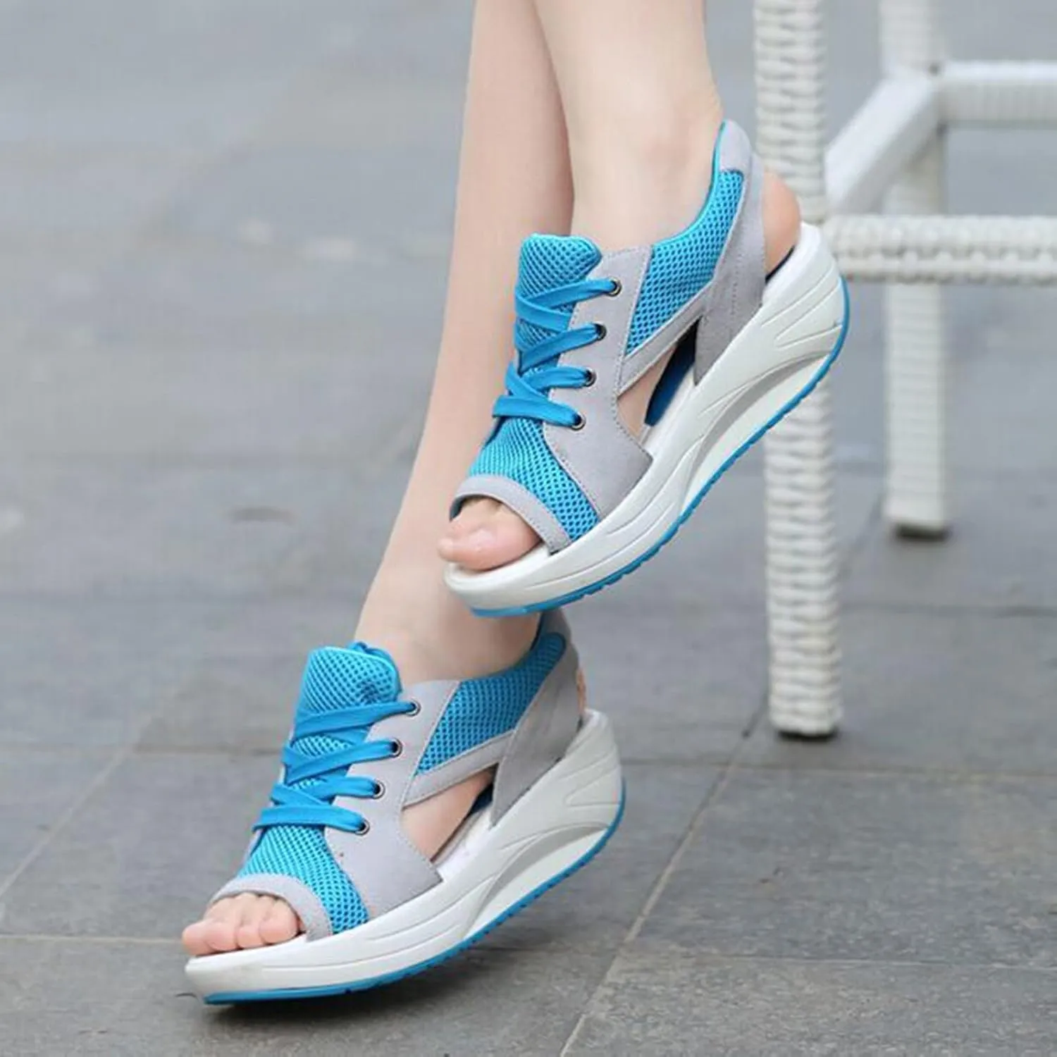Wedge Orthopedic Sandals for Women Comfortable Open Toe Walking Sandals Ankle Strap Wide Width Platform Wedge