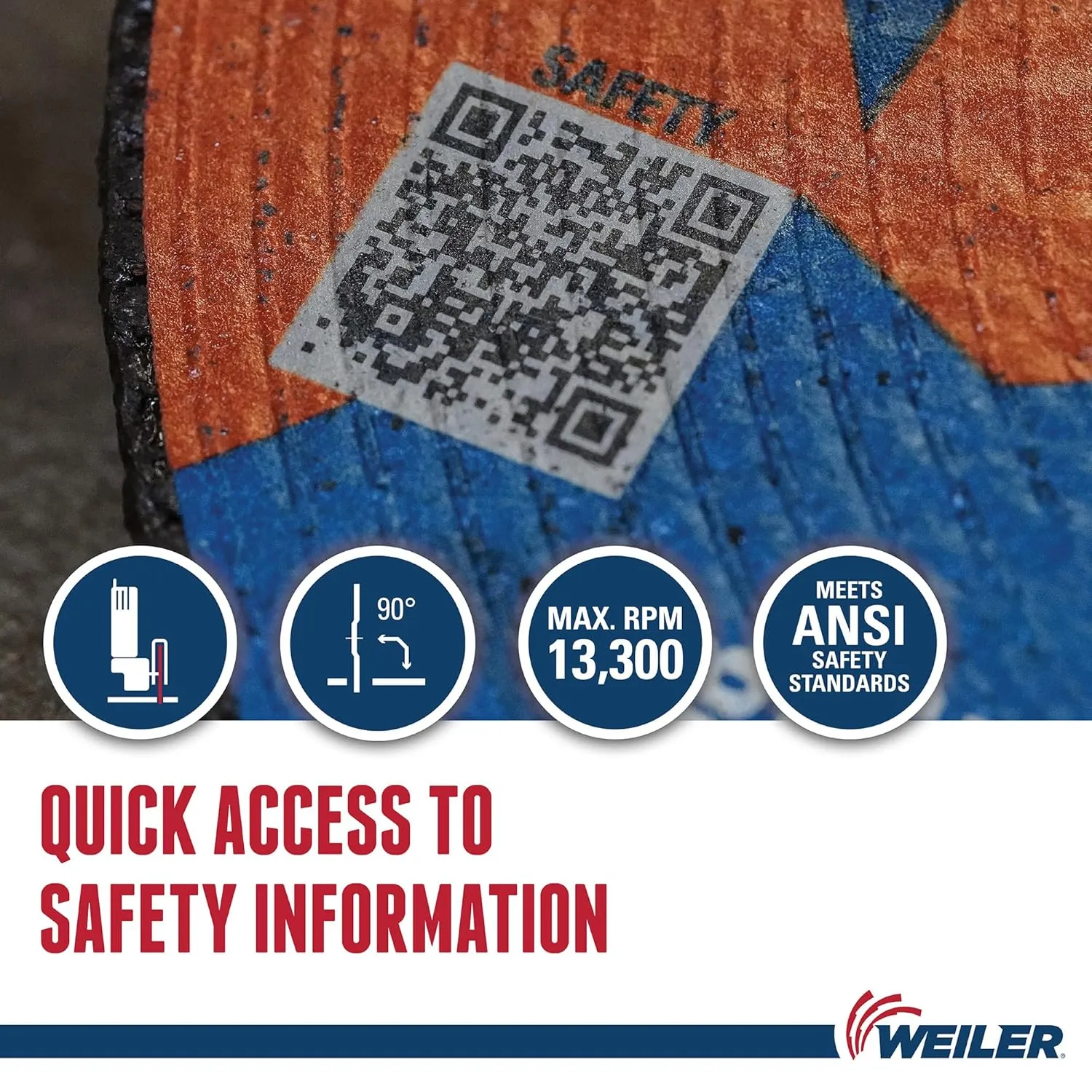 Weiler 58030 4-1/2 Inch Cutting Wheel, Tiger Zirc Steel/Metal Fast Cut & Long Life High Performance Cutting, .045" Z60T Type 27 5/8"-11 Hub, Pack of 10