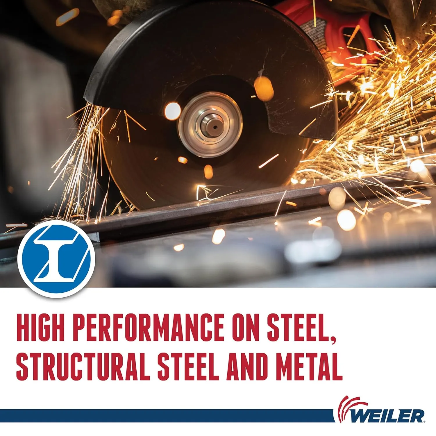 Weiler 58030 4-1/2 Inch Cutting Wheel, Tiger Zirc Steel/Metal Fast Cut & Long Life High Performance Cutting, .045" Z60T Type 27 5/8"-11 Hub, Pack of 10