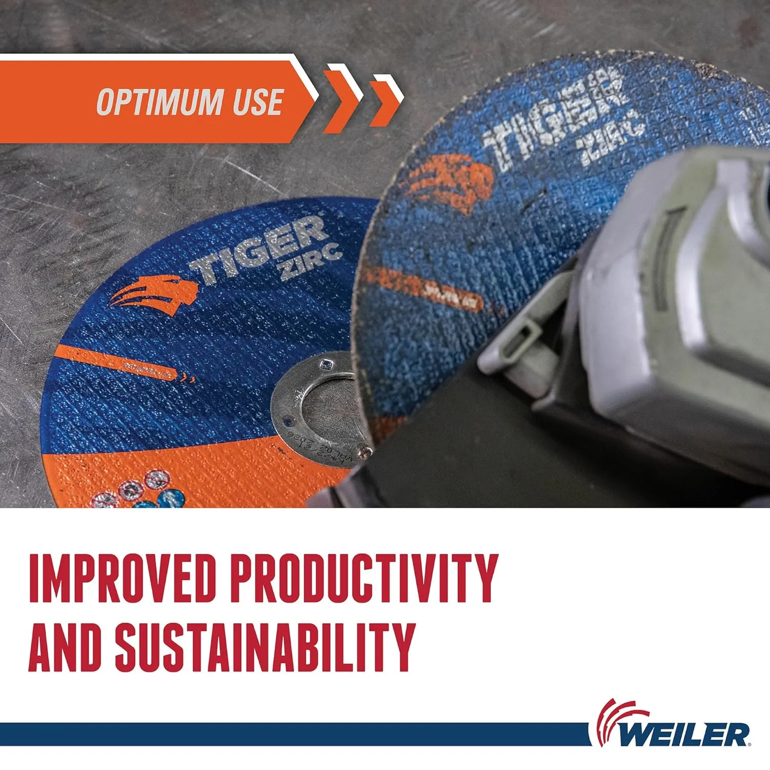 Weiler 58030 4-1/2 Inch Cutting Wheel, Tiger Zirc Steel/Metal Fast Cut & Long Life High Performance Cutting, .045" Z60T Type 27 5/8"-11 Hub, Pack of 10