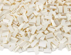 White 1×2 Tile ×700 Parts and Pieces Flat MOC Bricks, Bulk Building Blocks for Smooth Surface Wall Floor, Toy Accessories Compatible with Major Brands