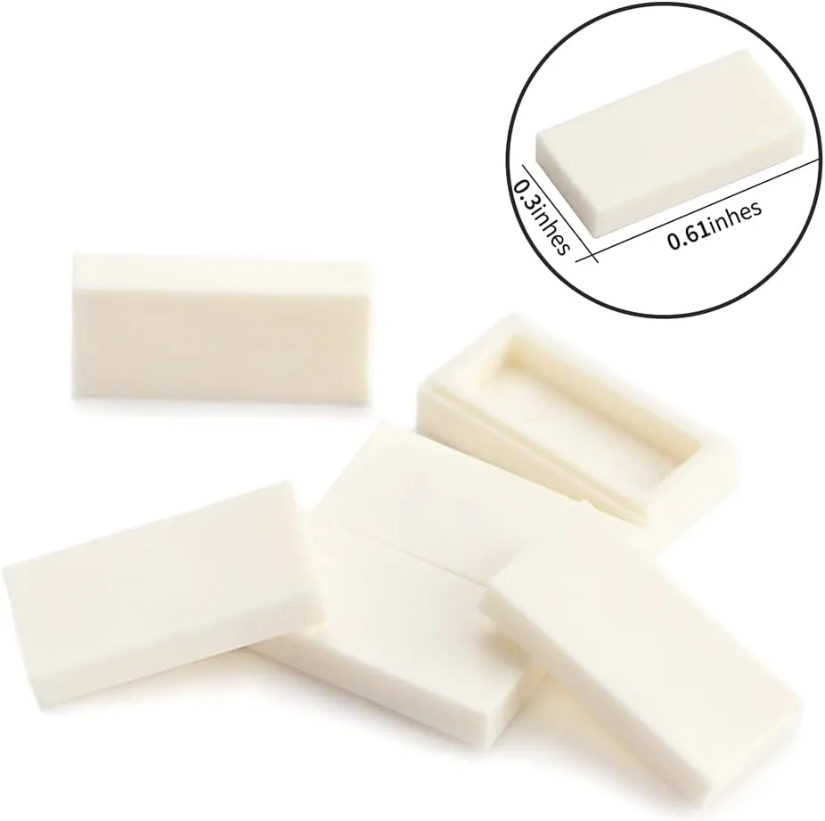 White 1×2 Tile ×700 Parts and Pieces Flat MOC Bricks, Bulk Building Blocks for Smooth Surface Wall Floor, Toy Accessories Compatible with Major Brands