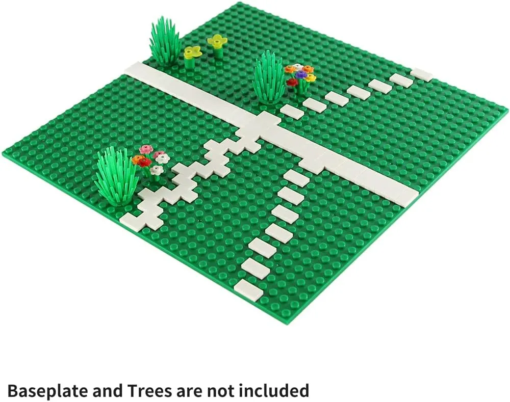 White 1×2 Tile ×700 Parts and Pieces Flat MOC Bricks, Bulk Building Blocks for Smooth Surface Wall Floor, Toy Accessories Compatible with Major Brands