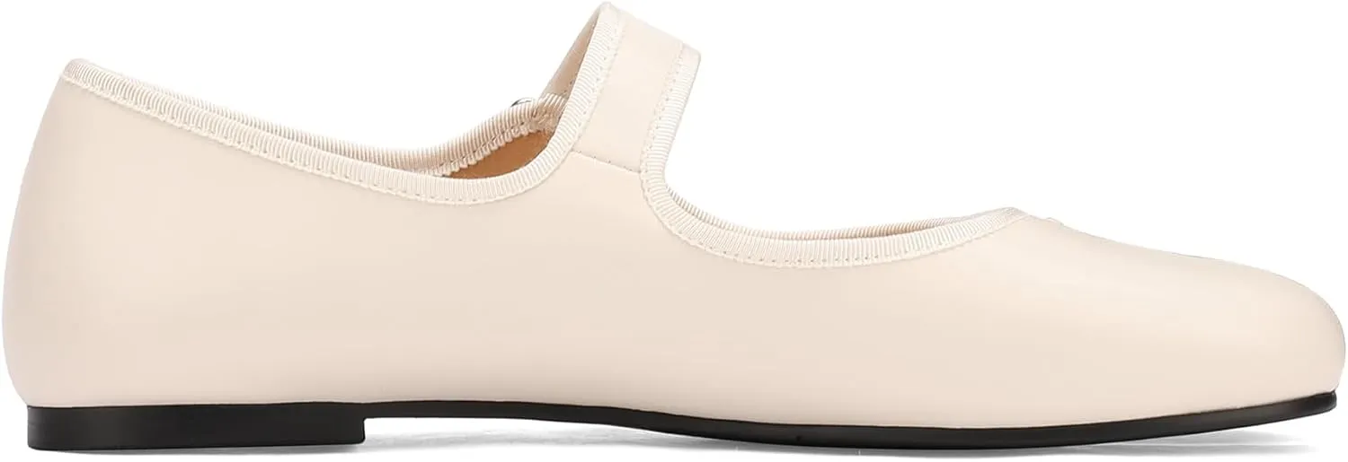 Women Fashion Buckle Strap Casual Flats Ballerina Ninja Cozy Dress Shoes Mary Jane Moccasins Ballet Faux Leather Split Toe Shoes