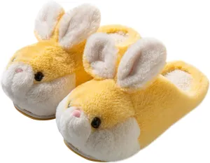 Women's Cute Rabbit Animal Slippers - Novelty Cozy Fuzzy Soft Plush Winter Warm House Shoes Cotton Slippers