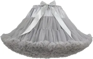 Women's Elastic Waist Chiffon Petticoat Puffy Tutu Tulle Skirt Princess Ballet Dance Pettiskirts Underskirt