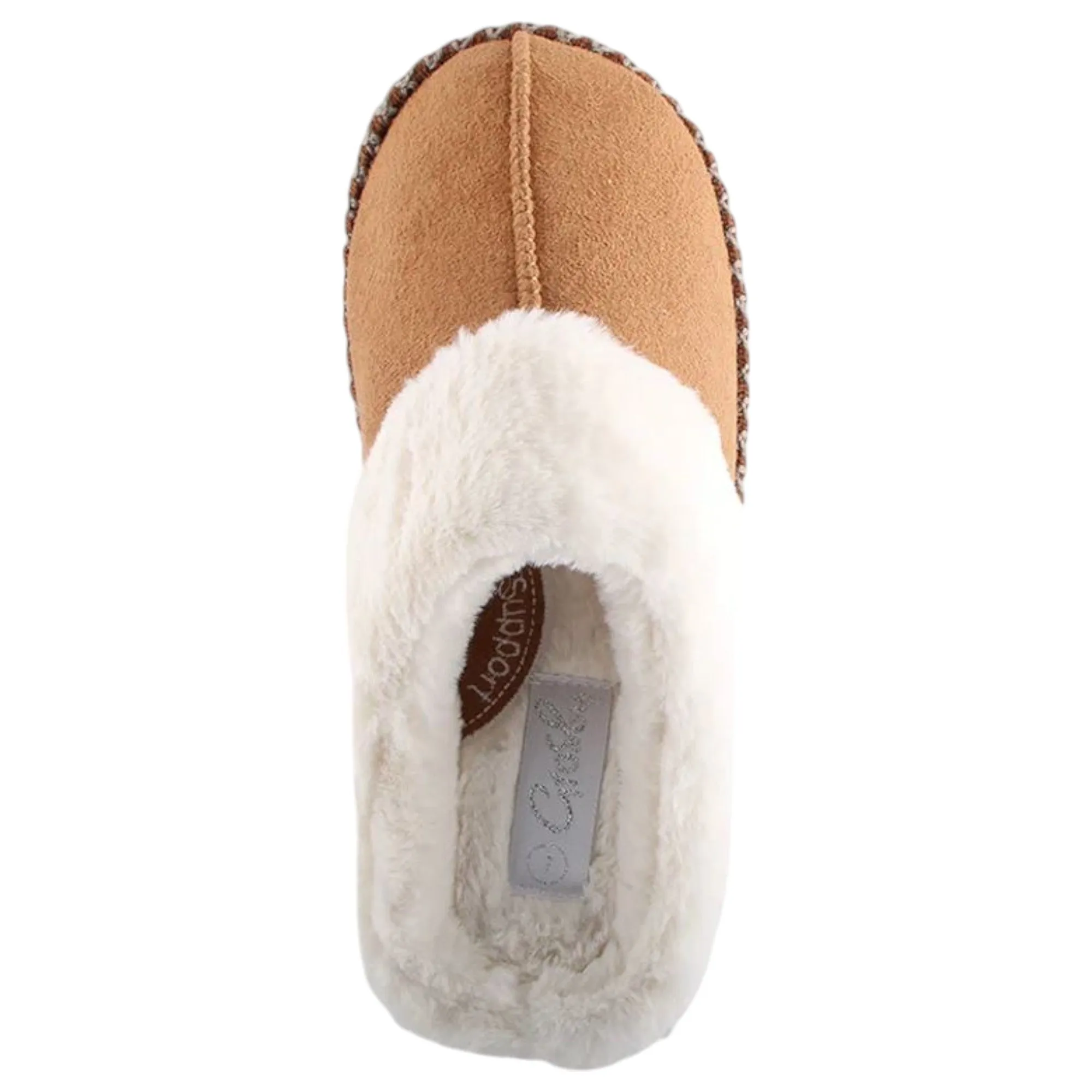 Womens Grosby INVISIBLE TRIDENT Slippers Tan