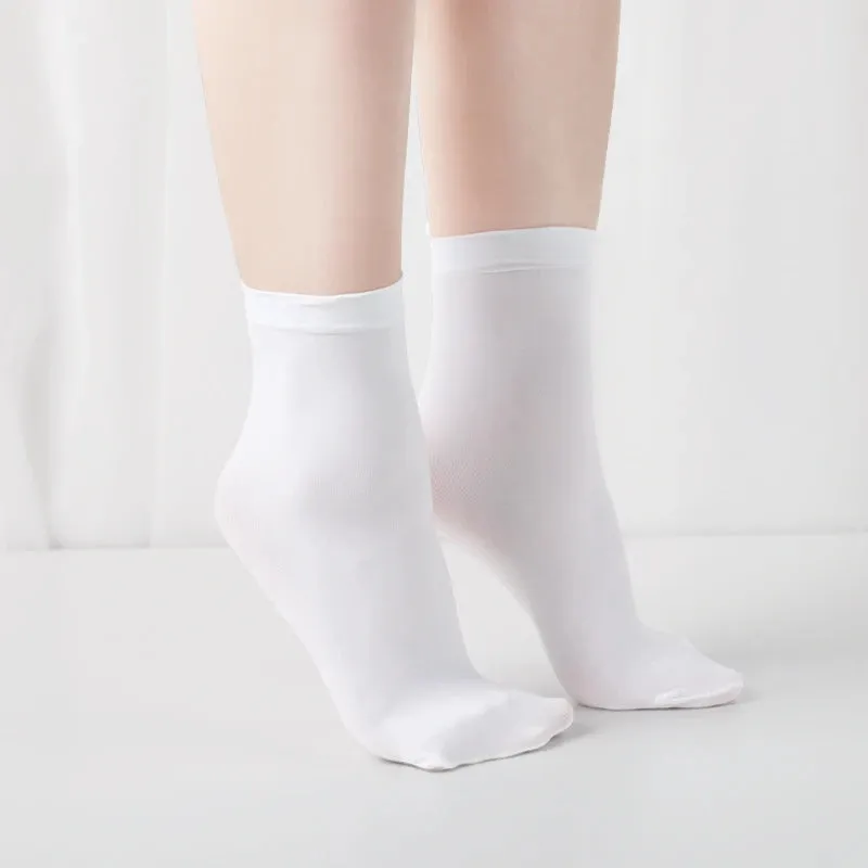 Women's Lightweight Breathable Ballet Dance Socks - Soft, Skin-Friendly, Short Sport Socks for Summer