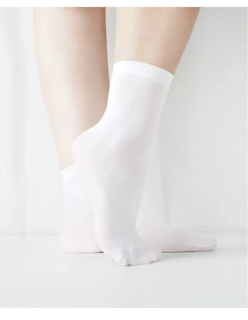 Women's Lightweight Breathable Ballet Dance Socks - Soft, Skin-Friendly, Short Sport Socks for Summer