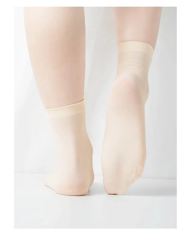 Women's Lightweight Breathable Ballet Dance Socks - Soft, Skin-Friendly, Short Sport Socks for Summer