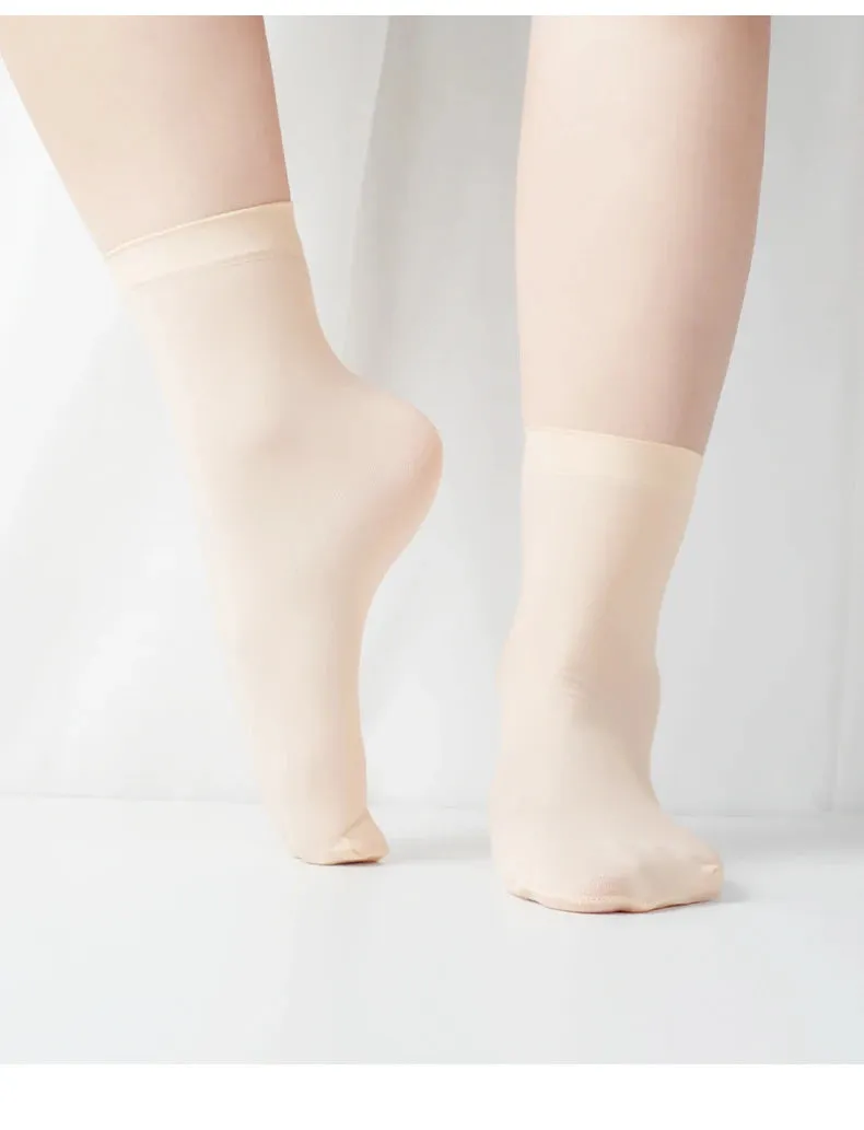 Women's Lightweight Breathable Ballet Dance Socks - Soft, Skin-Friendly, Short Sport Socks for Summer