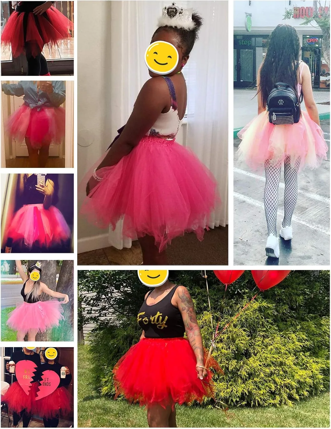 Women's Mini Tulle Skirt 1950s Vintage Adult Ballet Tutu Skater Skirt for Cosplay Party