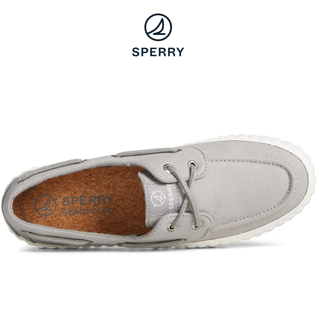 Women's SeaCycled™  Pier Wave Platform Boat Sneaker Grey (STS88790)