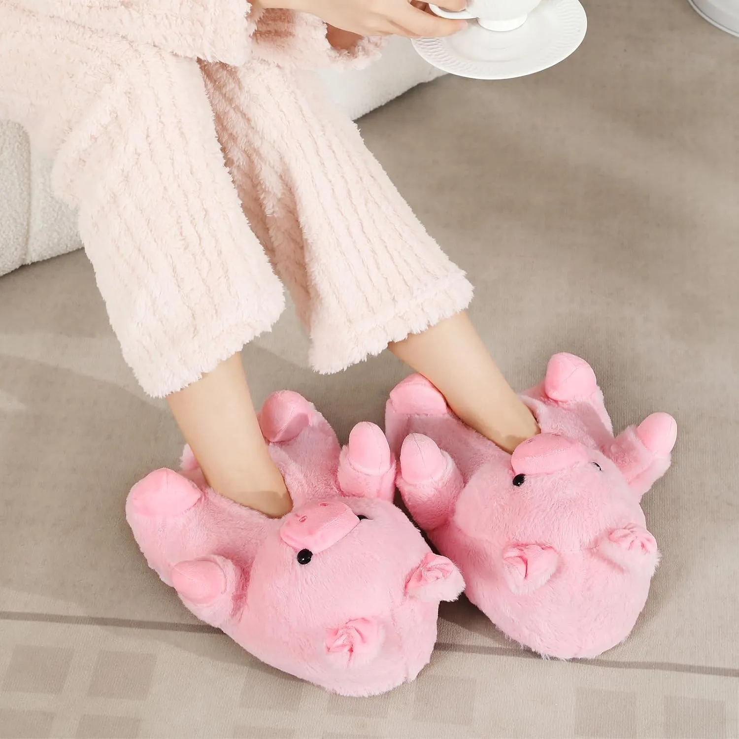 Women's Teddy Bear Slippers Mom Gift Slippers Cozy Women Fuzzy Indoor House Shoes Fun Costume for Adults Cute Animal Slides for Women Her Birthday Valentine's Gift Ideas