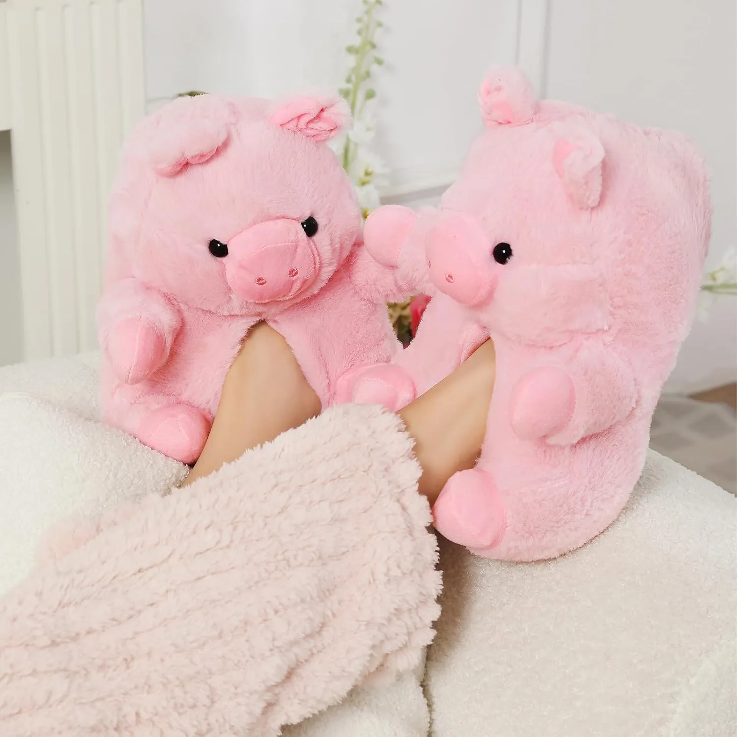 Women's Teddy Bear Slippers Mom Gift Slippers Cozy Women Fuzzy Indoor House Shoes Fun Costume for Adults Cute Animal Slides for Women Her Birthday Valentine's Gift Ideas