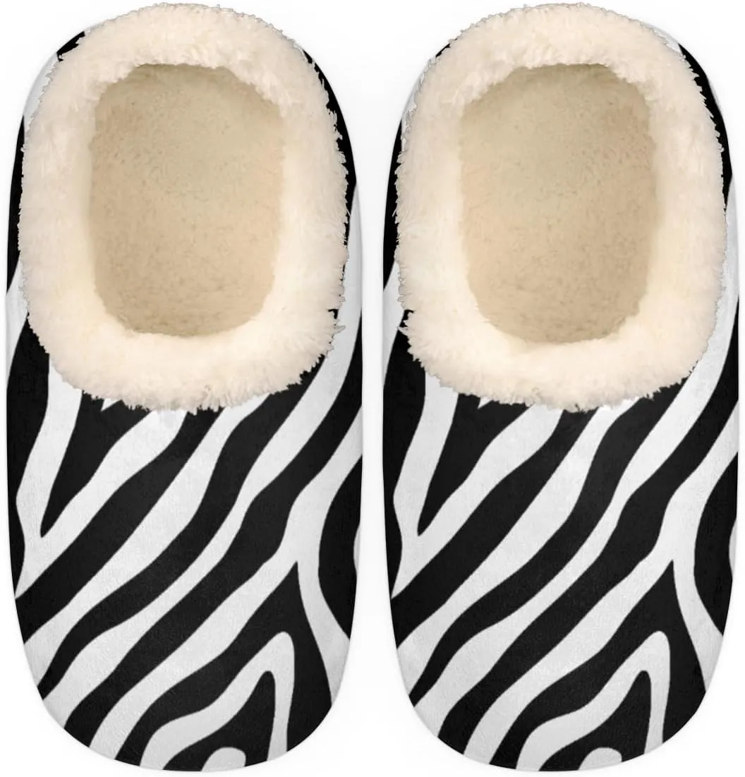 Wood Texture Women's Slippers, Abstract Art Retro Non-Slip House Slipper Socks, Plush Lined Slippers Shoes for Girls Boys Teens Indoor Bedroom