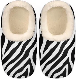 Wood Texture Women's Slippers, Abstract Art Retro Non-Slip House Slipper Socks, Plush Lined Slippers Shoes for Girls Boys Teens Indoor Bedroom