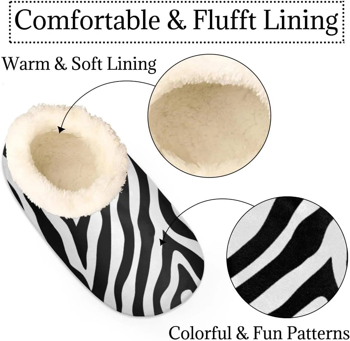 Wood Texture Women's Slippers, Abstract Art Retro Non-Slip House Slipper Socks, Plush Lined Slippers Shoes for Girls Boys Teens Indoor Bedroom