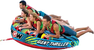WOW Sports Thriller Towable Deck Tube for Boating Adults, Tubing Boat Inflatable for Water Sports