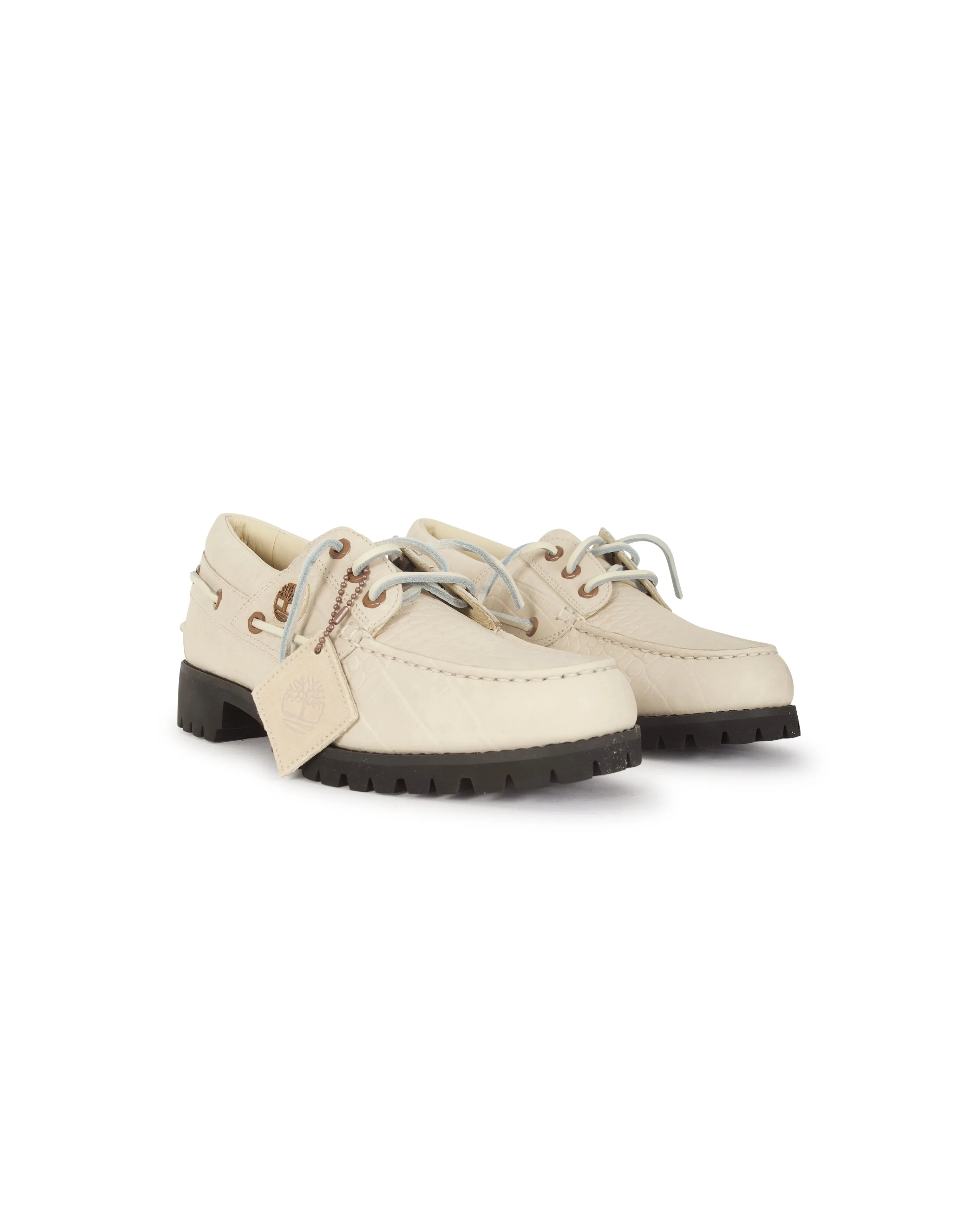 X VIBRAM Boat Shoe Light Beige