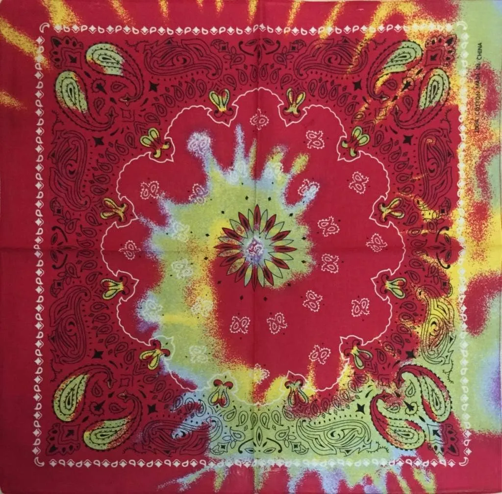 xsby 12 Piece Novelty Bandanas Paisley 100% Cotton Headwear