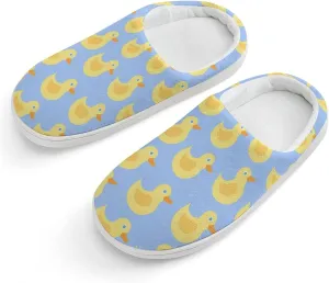 Yellow Rubber Duck Boys And Girls Home Printed Cotton Slippers Non-slip Soft And Warm 30-31