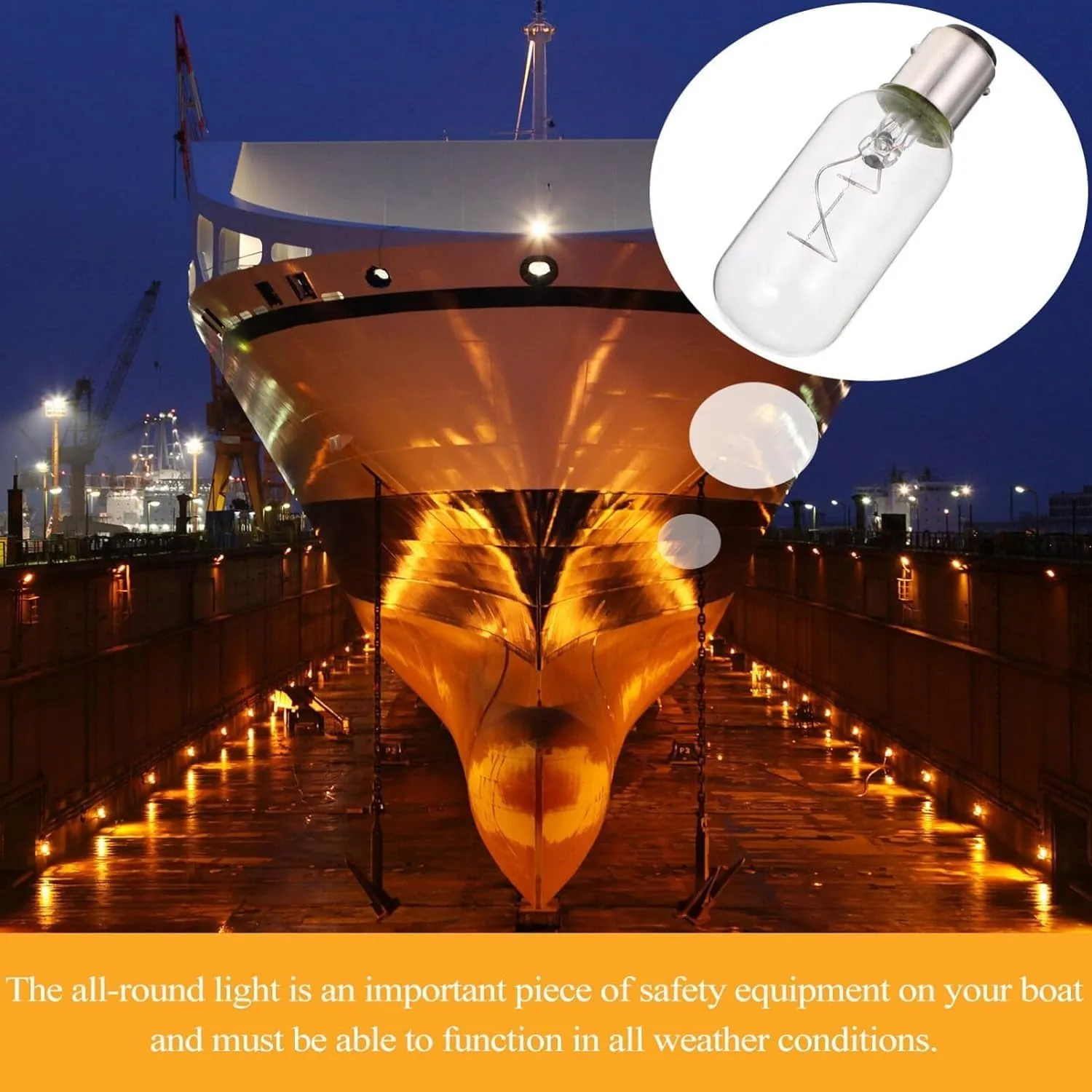 YFlifangting 3pcs 360° Boat Navigation Signal Light Boating Light Bulb P28S E27 B22 BA15D BAY15D Boat Light 12V 24V 220V Professional Marine Light Bulb (Size : 220V 65W P28S)