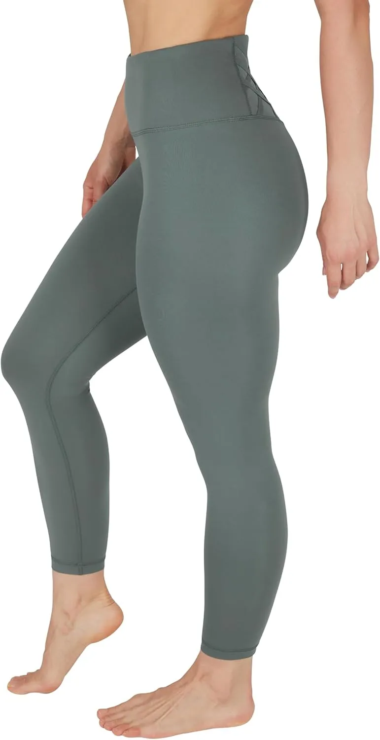 Yogalicious High Waist Ankle Legging Squat Proof Criss Cross V-Back Pant