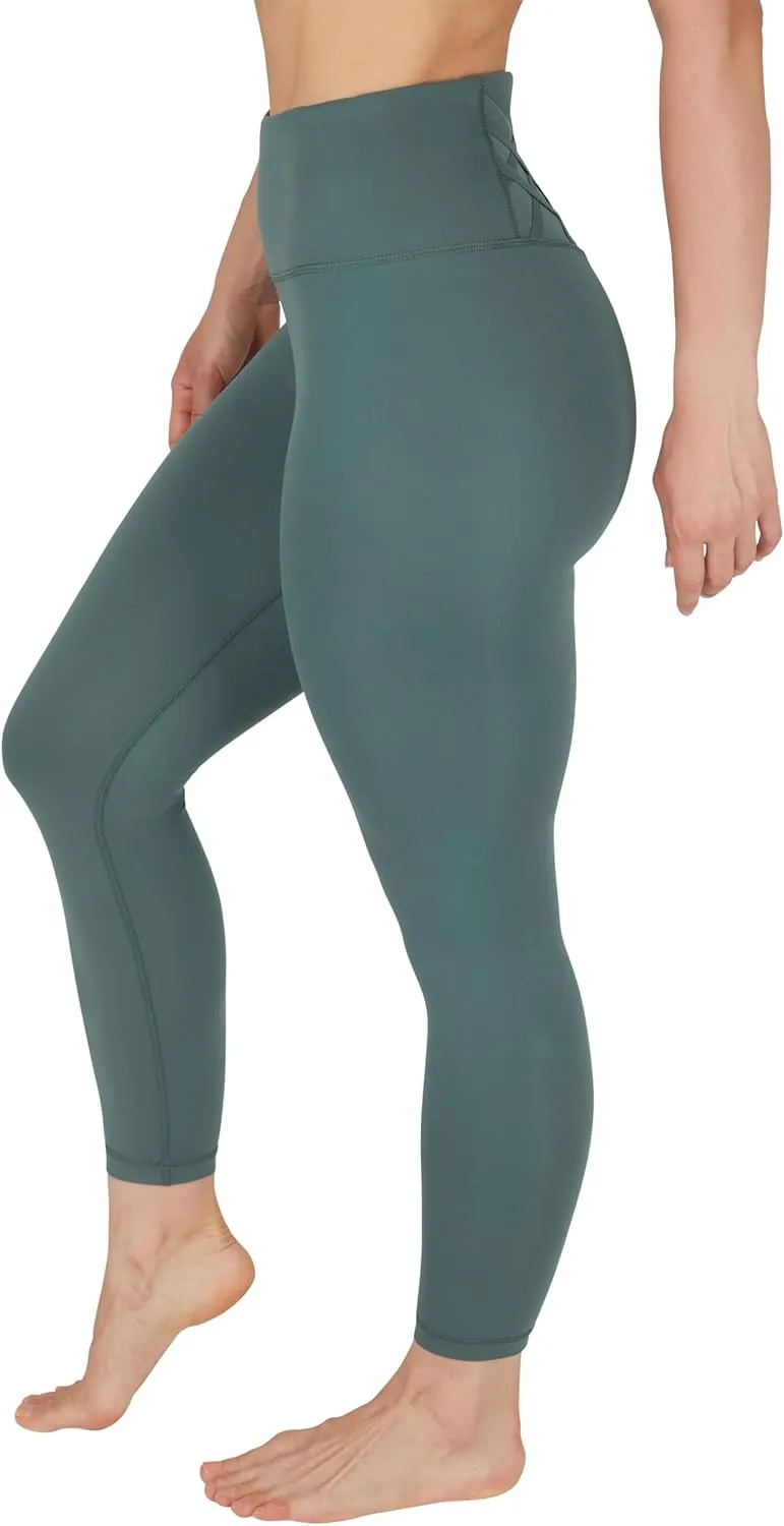 Yogalicious High Waist Ankle Legging Squat Proof Criss Cross V-Back Pant