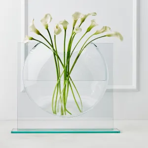 Z GALLERIE Clear Flowers Vase for Centerpieces Home Decor, Cute Bookshelf Decor, Artistic and Cultural Glass Vases for Home Office Decor (Not Including Flowers)