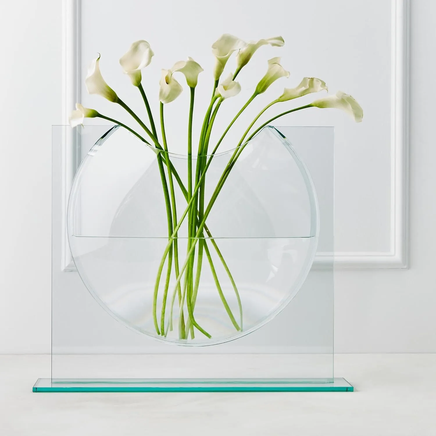 Z GALLERIE Clear Flowers Vase for Centerpieces Home Decor, Cute Bookshelf Decor, Artistic and Cultural Glass Vases for Home Office Decor (Not Including Flowers)