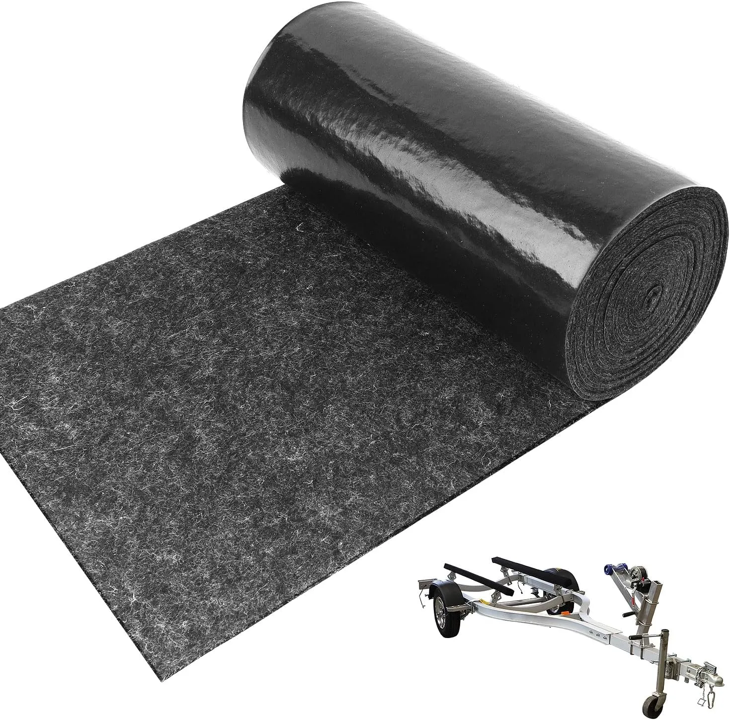 ZHAO 20ft x 12in Boat Trailer Bunk Carpets, Marine Trailer Bunk Carpet, Bunk Padding Carpet for Outdoor Boat Runners Trailer Jet Ski Ramp Garage Dock (20ft x 12in)