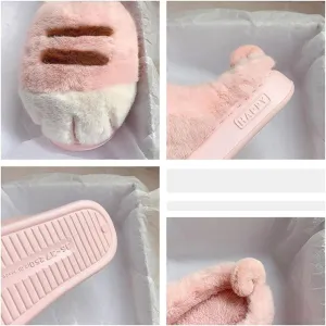Zureto Cat Paw Slippers for women, Cat Feet Slipper, Indoor Outdoor Cute Funny 3D Cartoon Warm Fluffy Furry Winter House Shoes