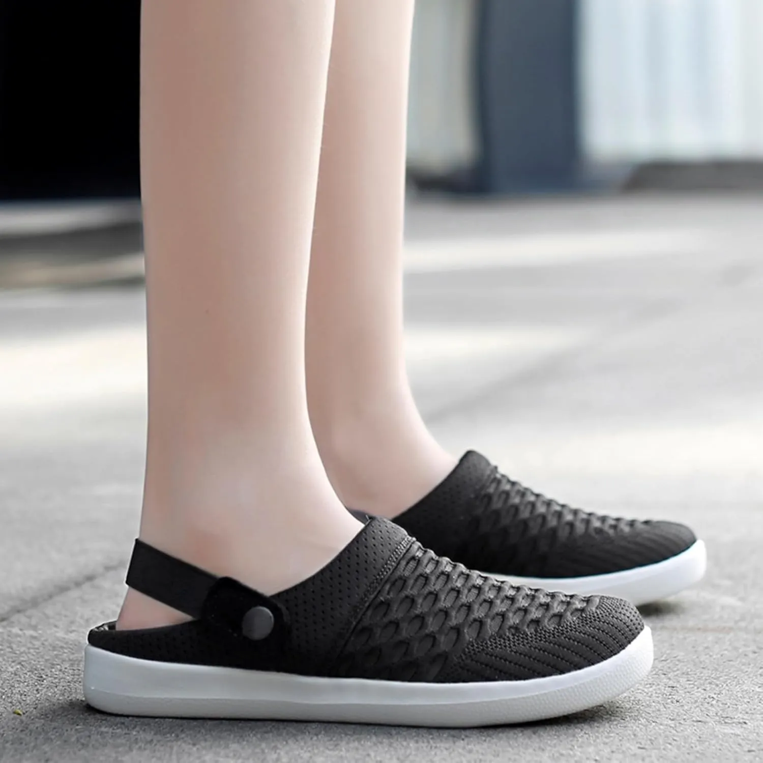 ZWRXW Women's Men's Garden Clogs Shoes Unisex Slip-On Outdoor Beach Slippers Lightweight Breathable Mesh Walking Mules Comfortable Anti-Slip Casual Slipper Pool Water Shoes Home Slippers Footwear